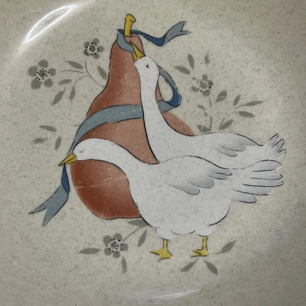 Vtg International Marmalade Geese Serving Bowl 9